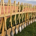 Shovels used to break the ground of the Red Cliffs Utah Temple on Saturday, November 7, 2020. (Intellecutal Reserve, Inc.)