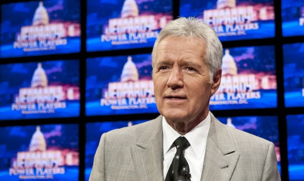 Alex Trebek speaks during a rehearsal before a taping of Jeopardy! Power Players Week at DAR Consti...