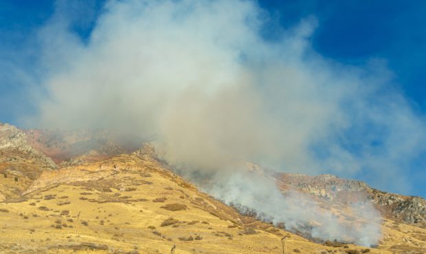 Crews are responding to a brush fire on a mountain in Utah FILE: County, east of Springville. (Matt...