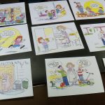 Bagley has finished 60 comics for the Hess family. (KSL-TV)