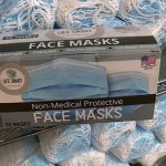 Completed face masks are ready for shipment. (Mike Anderson, KSL TV)