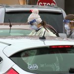 The USU drive-through coronavirus test site is primarily for students and staff who have symptoms, or who have been exposed and it will likely remain that way. (Mike Anderson, KSL TV)