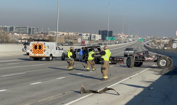 A multi-vehicle crash shut down northbound lanes on I-15 in Draper on Dec. 7, 2020 (Photo:  Rob Ter...