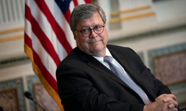 FILE: Outgoing Attorney General William Barr (Photo by Drew Angerer/Getty Images)...