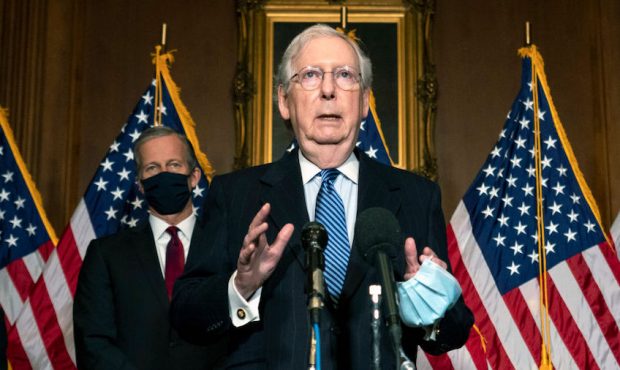 FILE: Senate Majority Leader Mitch McConnell, R-KY (Photo by Kevin Dietsch-Pool/Getty Images)...