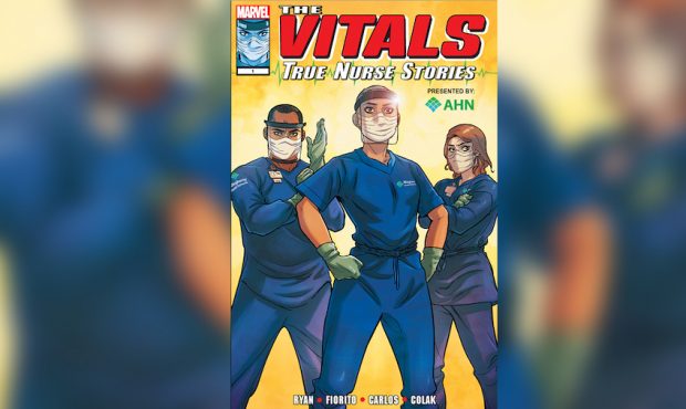 New comic book celebrates nurses as health care superheroes. (Courtesy: AHN and Marvel)...
