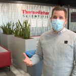 Dustin Warner is site lead at Thermo Fisher in Logan. (Mike Anderson, KSL TV)