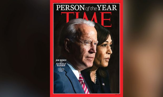 Time magazine has named Joe Biden and Kamala Harris 2020's Person of the Year. (TIME/Painting By Ja...