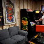 One corner of Thomson's basement is dedicated to vintage video games.