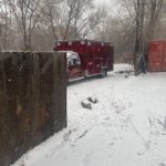 A citizen reported Ambulance 3 was in their neighbor's backyard. (Ogden Fire Department)