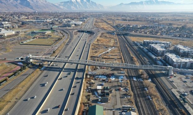 Utah's largest pedestrian bridge was unveiled Jan. 14, 2021 (Photo used with permission by UTA)...