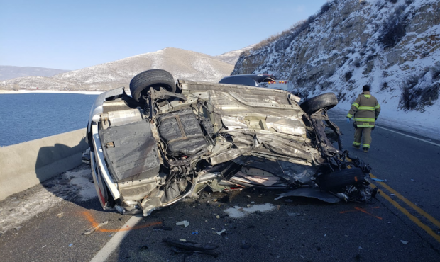 A 17-year-old male was killed in a three-car crash near Deer Creek Reservoir. (Utah Department of P...