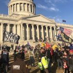 Protesters at the Utah State Capitol on Jan. 6, 2020. (Matt Gephardt/KSL-TV)