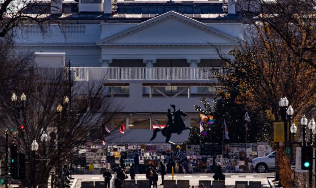 Reviewing stands erected in front of the White House for the 2021 Presidential Inaugural Parade are...