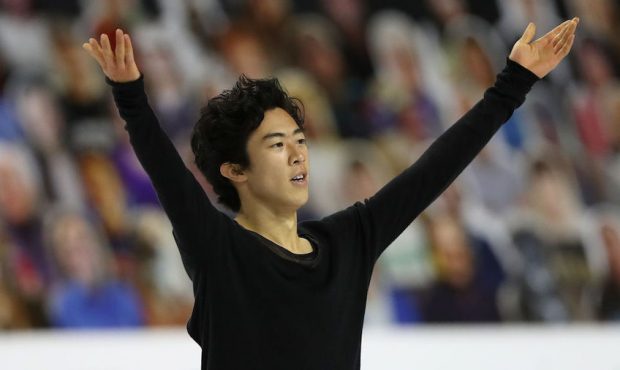 Nathan Chen skates in the Men's Free Skate during the U.S. Figure Skating Championships at Orleans ...