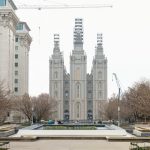 This plaza at the headquarters of The Church of Jesus Christ of Latter-day Saints is closed for  renovations to repair the leaking top deck of the plaza that sits atop a parking garage for employees. The project will include new landscaping to complement the Salt Lake Temple. (The Church of Jesus Christ of Latter-day Saints)
