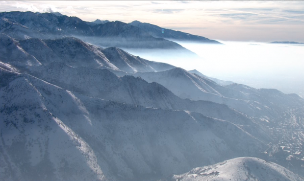 FILE: Inversion traps pollution in Salt Lake Valley (Photo: Chopper 5)...