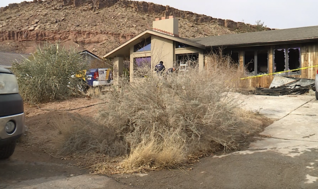 Crews responded to a fire Jan. 10, 2021, in St. George. (KSL TV)...