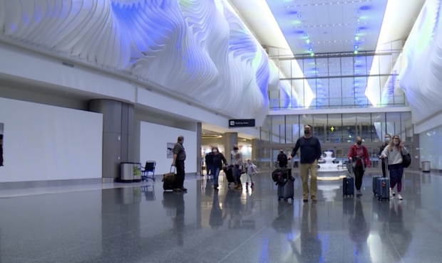 FILE: Travelers at Salt Lake City International Airport. (KSL TV)...