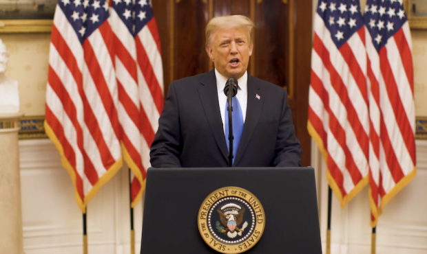 FILE: President Donald Trump gives his farewell address on Jan. 19, 2021. (The White House/YouTube)...