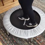 Celeste Miller says jumping on a fitness trampoline is easier on her joints than running, yet still provides a high intensity workout that increases her heart rate. (KSL TV)