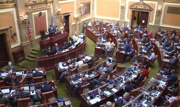 FILE: The Utah Legislature opens its 2021 session with virtual observers and plexiglass separating ...