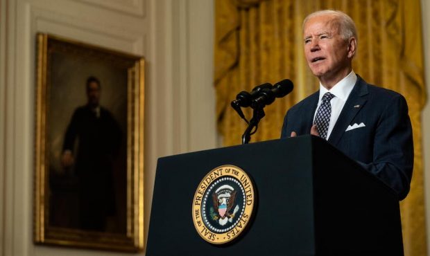 U.S. President Joe Biden delivers remarks at a virtual event hosted by the Munich Security Conferen...