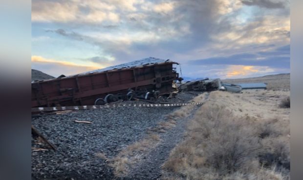 10 to 15 cars of a Union Pacific train were derailed in southern Millard County. (Millard County Sh...
