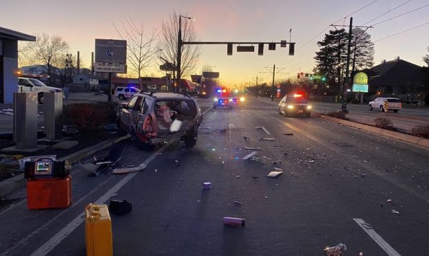 Eastbound traffic on 1000 West and North Temple has closed following a multiple-vehicle crash. (Sal...