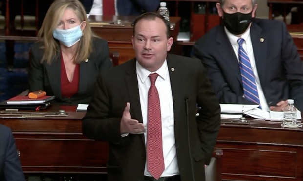 Sen. Mike Lee objects to House impeachment managers using a telephone call Lee reportedly fielded f...