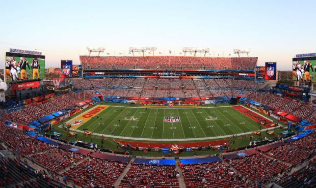 General view prior to the game between the Tampa Bay Buccaneers and the Kansas City Chiefs in Super...