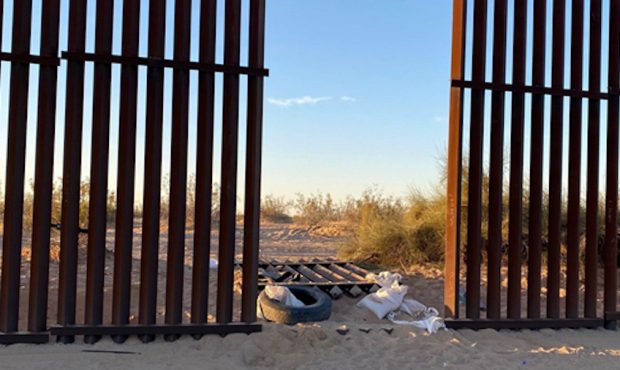 Border patrol agents reported a 10-foot breach in the International Boundary Fence between Mexico a...