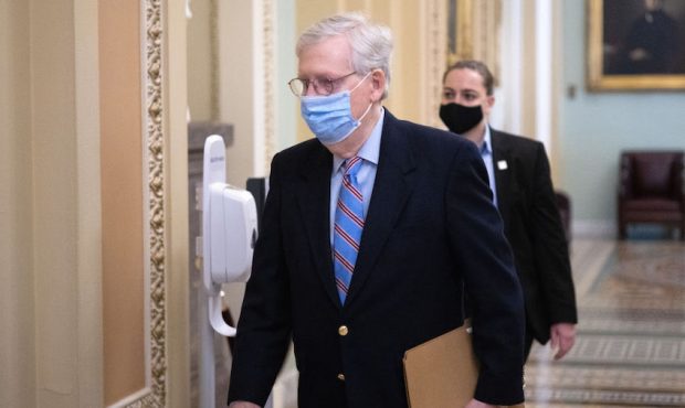 WASHINGTON, DC - MARCH 05: Senate Minority Leader Mitch McConnell (R-KY) walks to the U.S. Senate c...