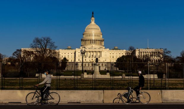 The US Capitol scene on March 20, 2021 in Washington, DC. The fencing was placed after the Jan. 6 a...