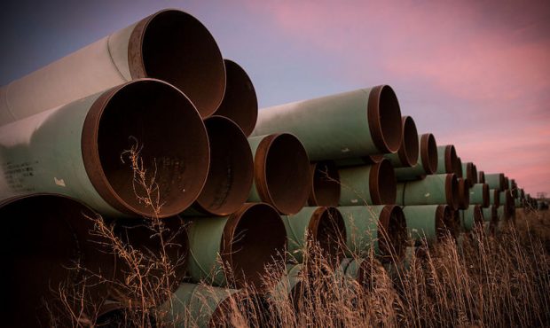 FILE: Pipes prepared for Keystone XL pipeline (Andrew Burton/Getty Images)...