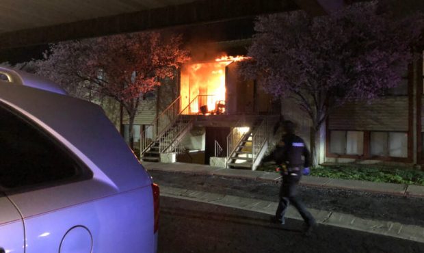 Authorities respond to a fire at an apartment complex near 500 South and Bluff Street in St. George...