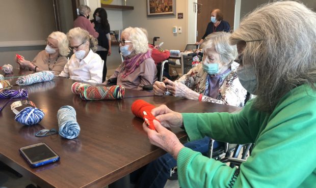 Residents at The Ridge Foothill Senior Living center in Salt Lake City have resumed group activitie...