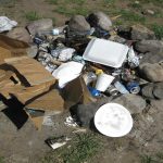 Trash left behind at the Middle Fork Wildlife Management Area. (Utah Division of Wildlife Resources)