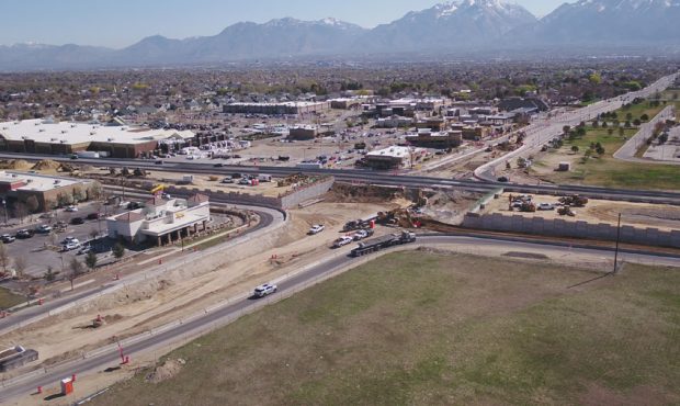 Construction on new interchange at Bangerter Highway and 126th S. (Used by Permission, UDOT)...