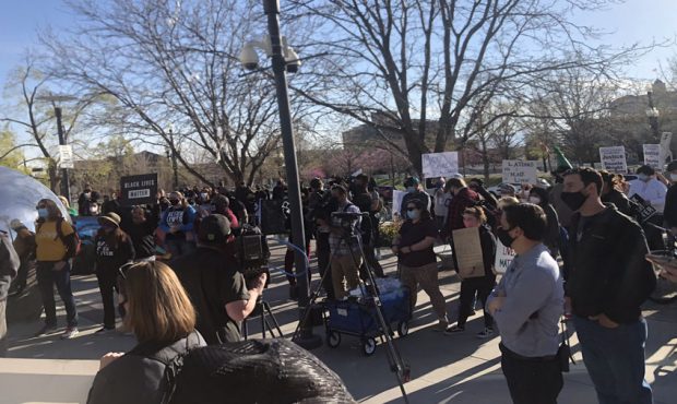 Downtown Salt Lake City rally after Derek Chauvin was convicted in the murder of George Floyd. (KSL...