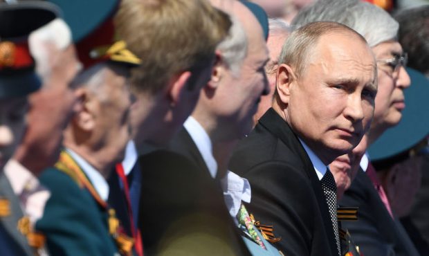 FILE:  President of Russia Vladimir Putin looks on prior to the Victory Day military parade in Red ...