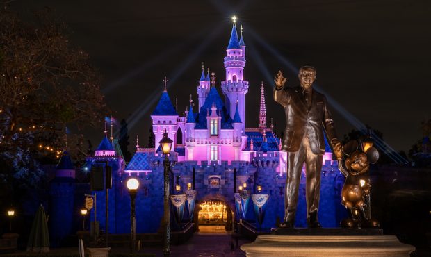 In this handout photo provided by Disneyland Resort, a view of Sleeping Beauty Castle in Disneyland...