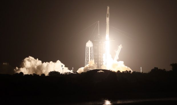 SpaceX Falcon 9 rocket lifts off from launch pad 39A at the Kennedy Space Center on April 23, 2021 ...