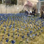 Teams set up 1,809 pinwheels outside Primary Children's Hospital to honor children who died as a result of child abuse in 2019. (Intermountain Healthcare)