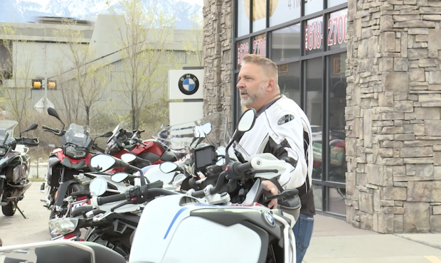 Joe Perez talks about motorcycle safety after he was in a motorcycle crash. (KSL-TV)...