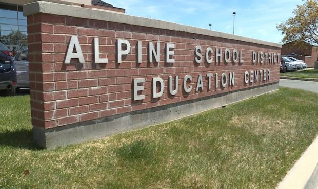 Alpine School District sign...