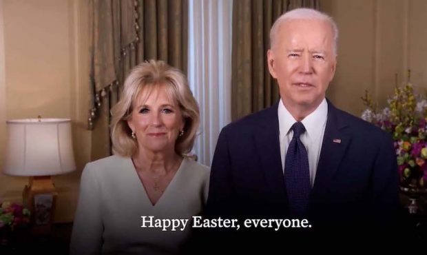 President Joe Biden and first lady Jill Biden shared well-wishes with Americans celebrating Easter ...