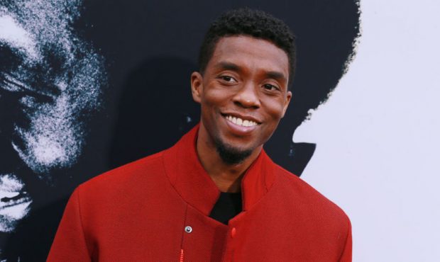 Chadwick Boseman attends Premiere Of Netflix's "The Black Godfather" at Paramount Theater on the Pa...