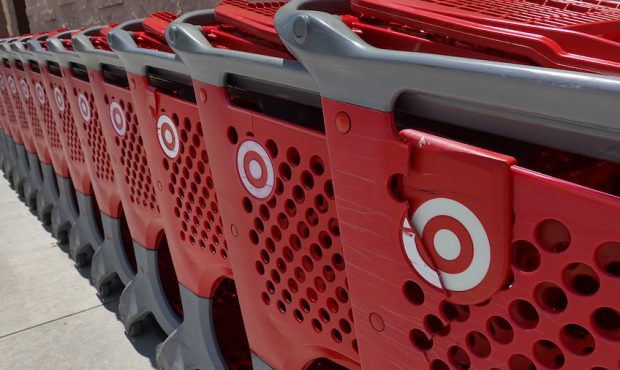 FILE: Target store shopping carts are seen on Aug. 19, 2020, in Miami, Florida. (Photo by Joe Raedl...