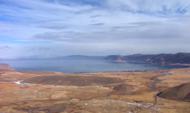 FILE: Chopper 5 gets a bird's-eye view of Bear Lake. (KSL TV)...